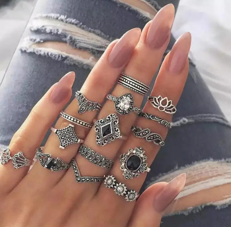 15 Pcs Rings set For Girls Wedding Anniversary Rings for Girls Imported High Quality Latest design 15 Pieces Rings Set for Girls and women – Fashion Jewelry