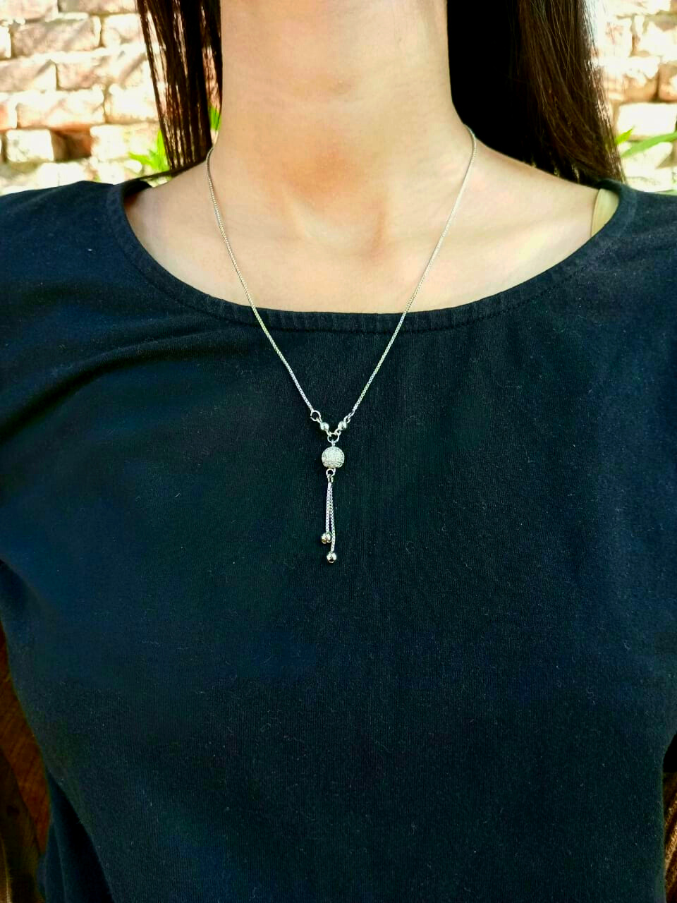 Silver Choker Pendant Necklace